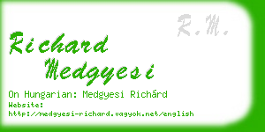 richard medgyesi business card
