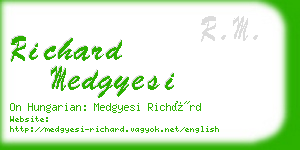 richard medgyesi business card